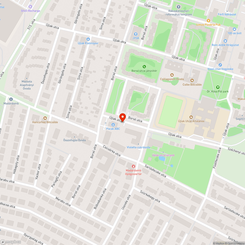 Méretes kátyú a buszmegállóban bejelentés helye