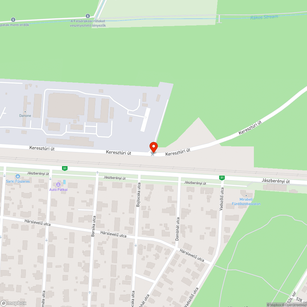 vasúti átjáró = STOP bejelentés helye