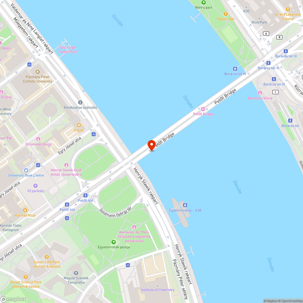 Kátyúk a hídon bejelentés helye