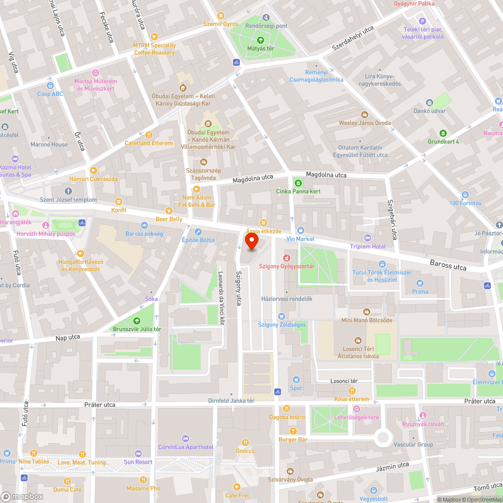 Fa pótlása a Szigony utcában bejelentés helye