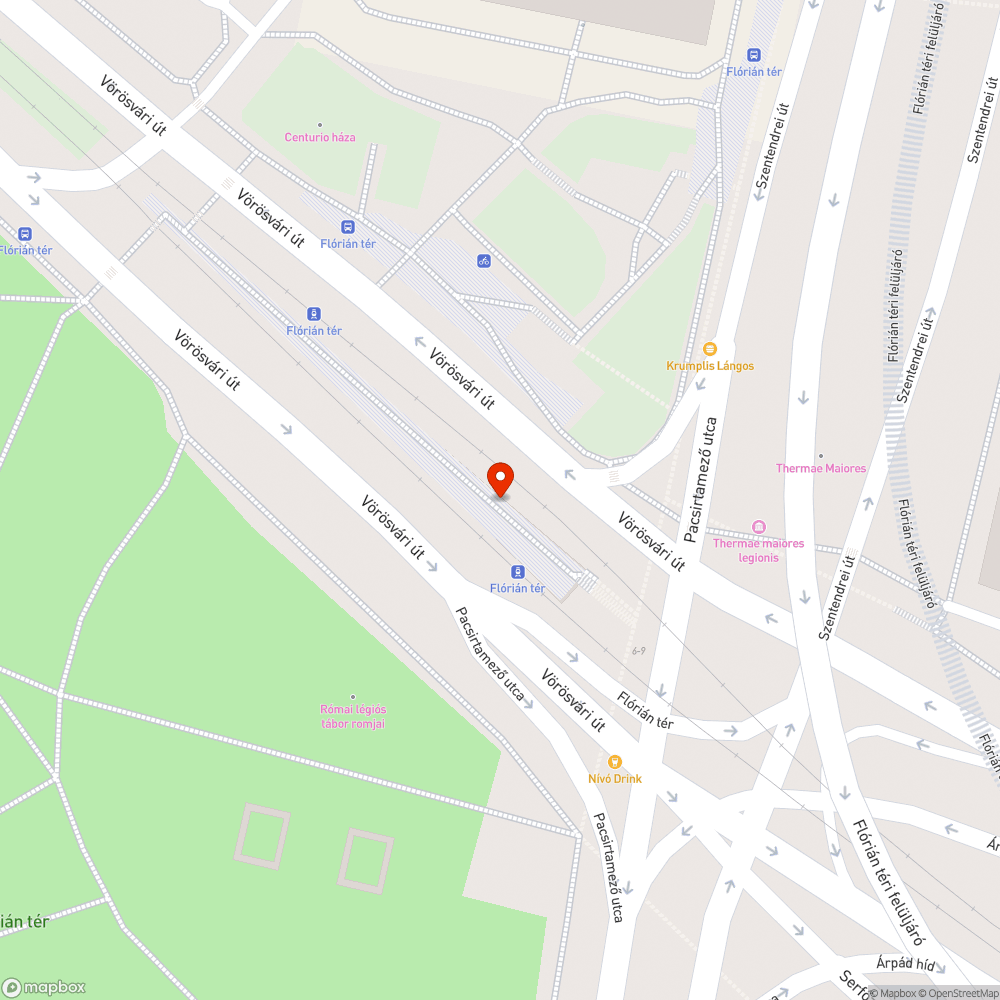 Ázik a Flórián téri villamosmegálló bejelentés helye