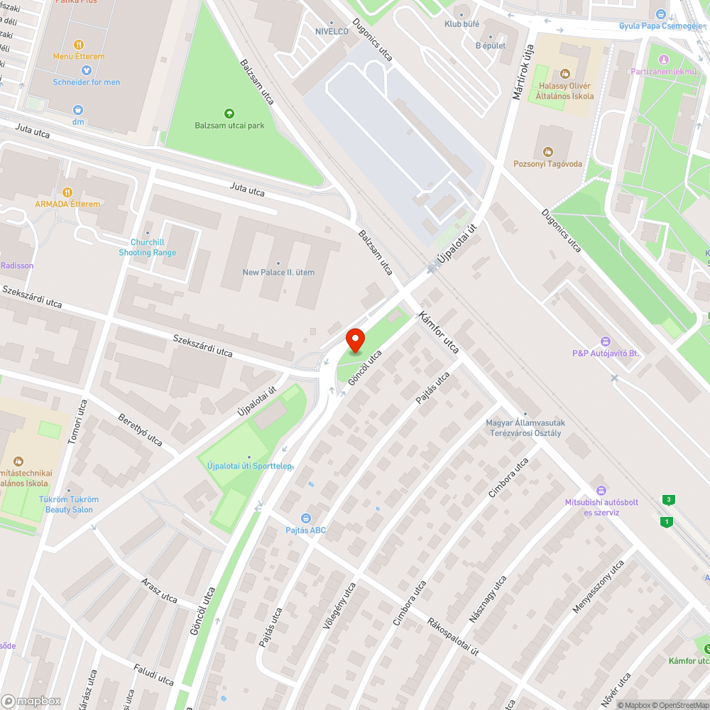 Csonka padok bejelentés helye