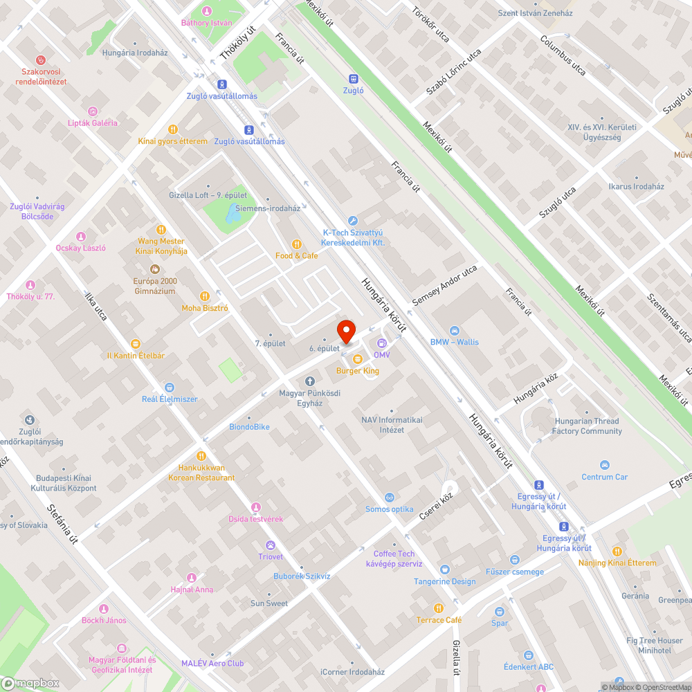 Kátyú bejelentés helye