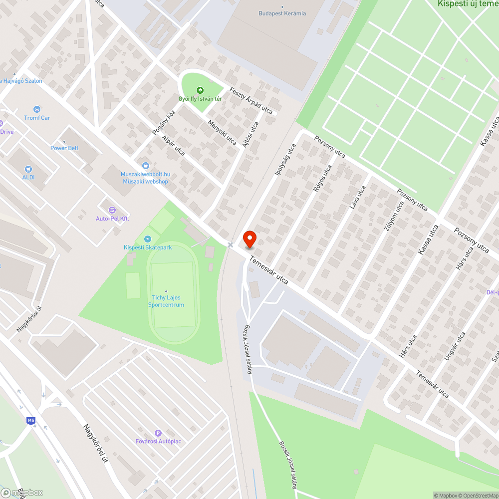 KÉZMŰ Nonprofit kft temesvári utcai bejárata előtt az út, s járda egyenetlen. bejelentés helye