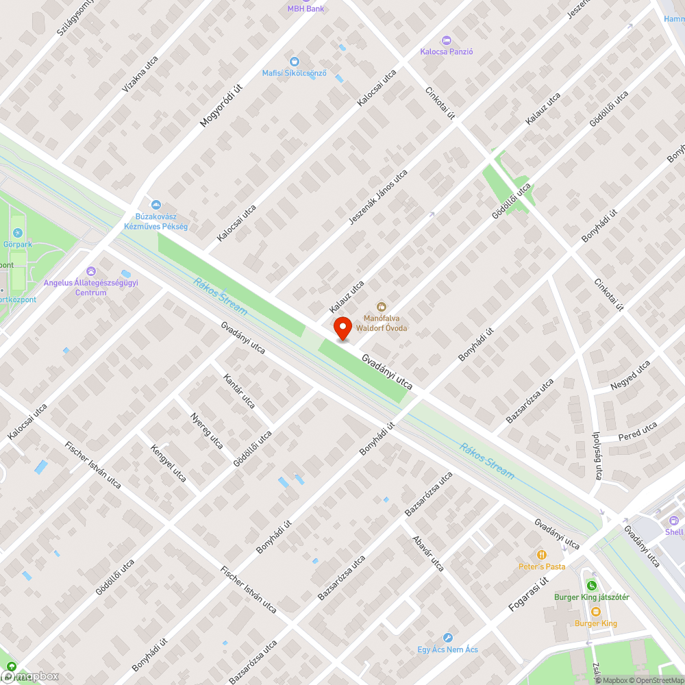 Kátyú bejelentés helye