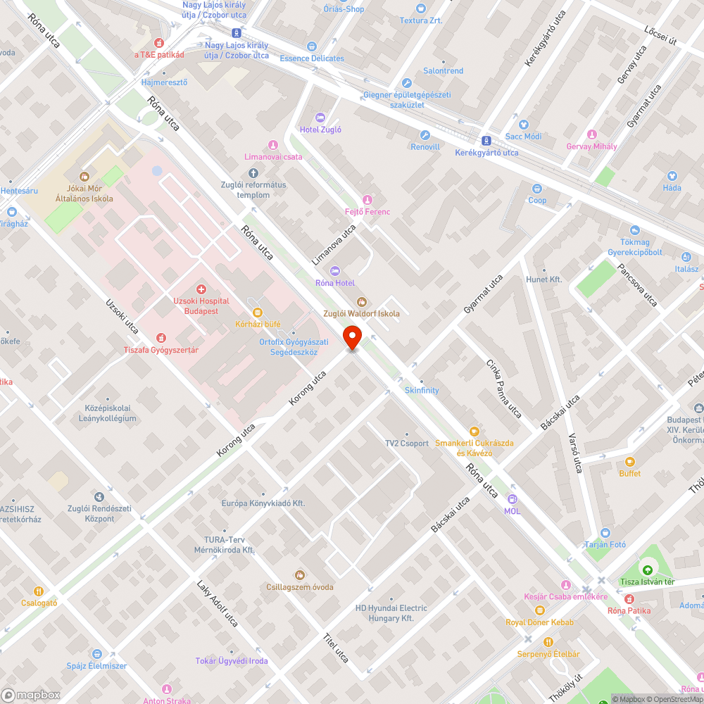 Halványan, ill. egyáltalán nem látszódó gyalogátkelő bejelentés helye