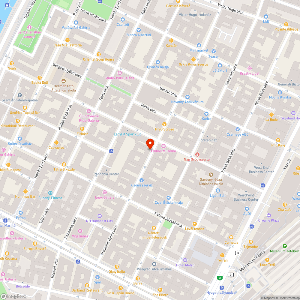 Felbontott kerékpársáv bejelentés helye