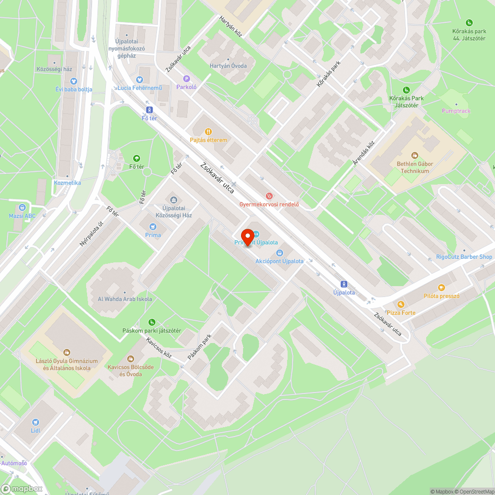 Gyökerek által felnyomott szfalt bejelentés helye