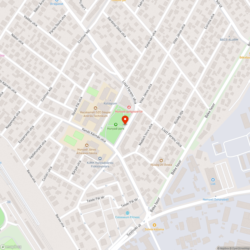 Repedezett, kátyús járdaszakasz a Hunyadi János tér körül bejelentés helye