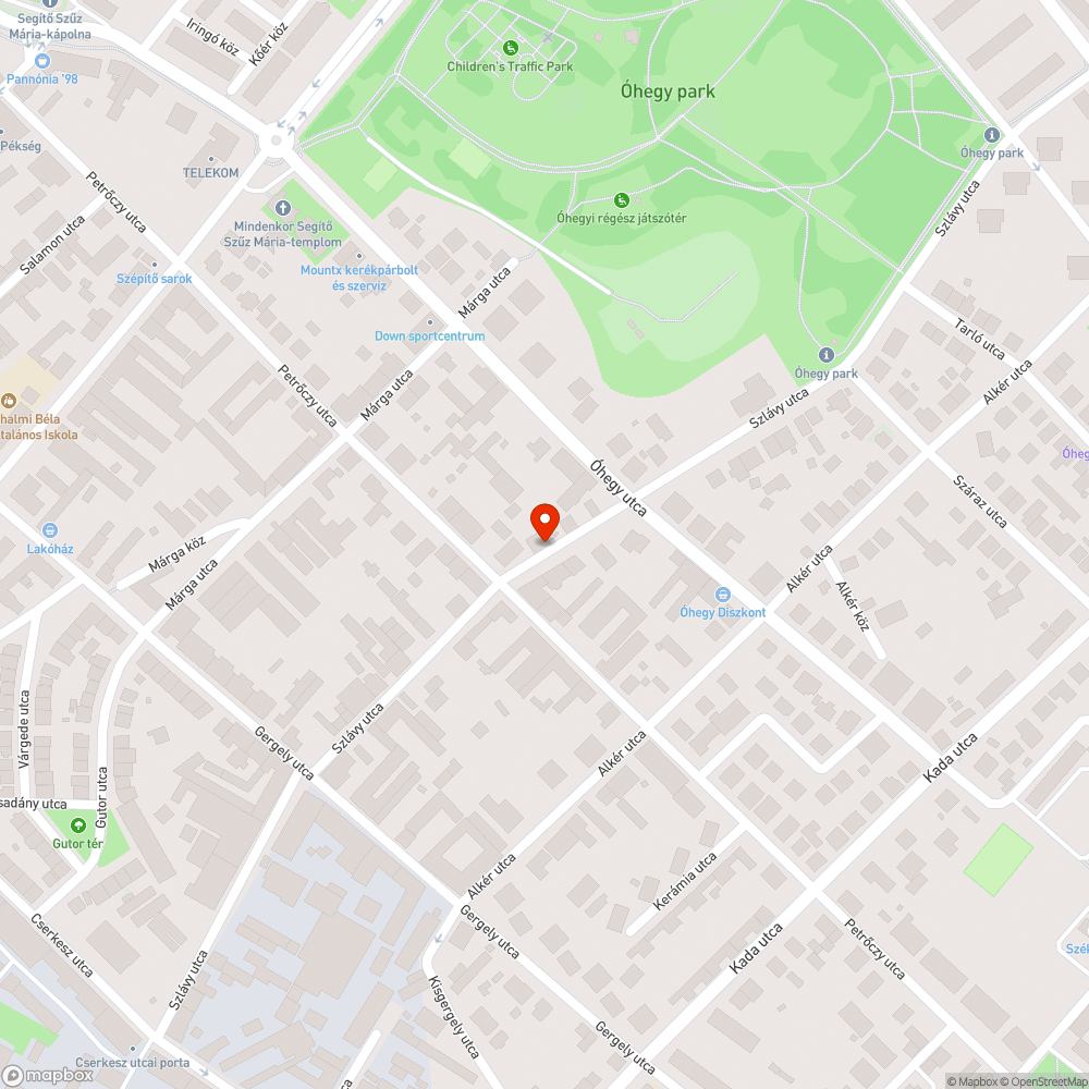 Szlávy utca úttest páros oldala bejelentés helye