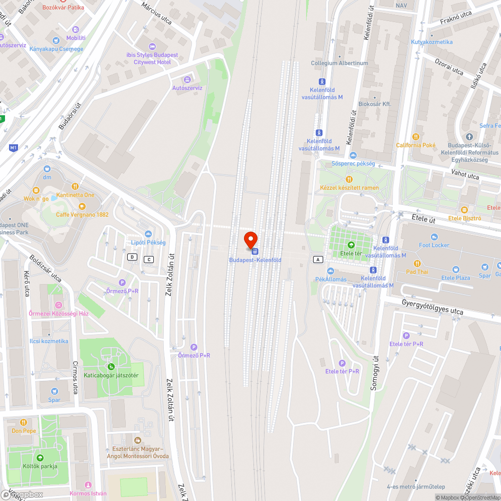 Sötét MÁV utas tájékoztató bejelentés helye