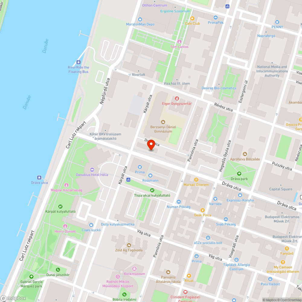 Dráva utcai szemetes konténerek a bicikli úton bejelentés helye