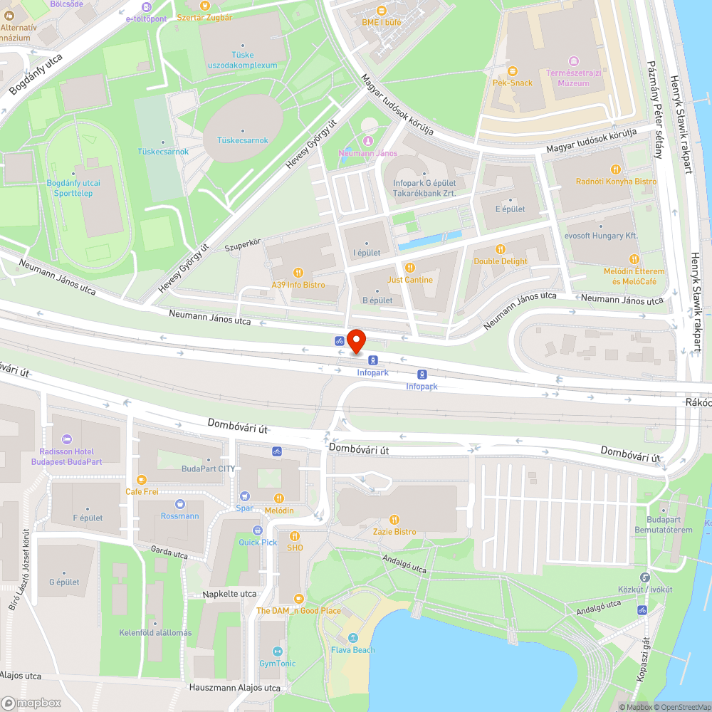 Lift nem működik - Infopark 1-es villamos megálló bejelentés helye