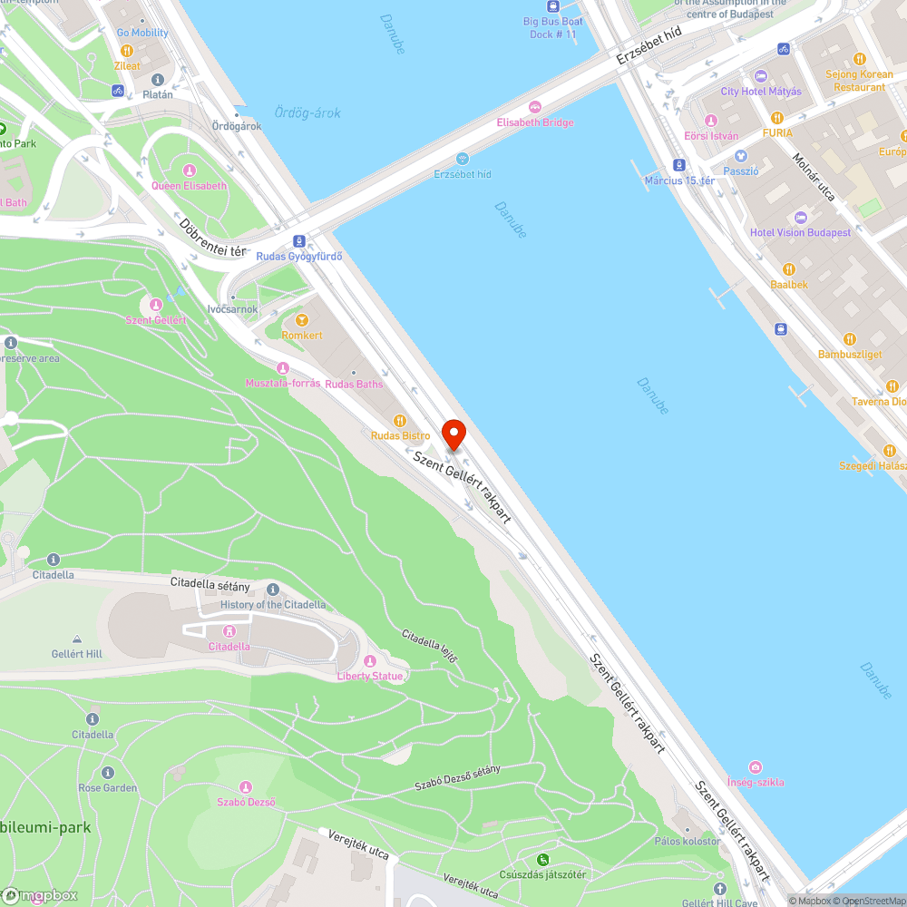 ToiToi WC szűkíti a látóteret a Szent Gellért rakparton bejelentés helye