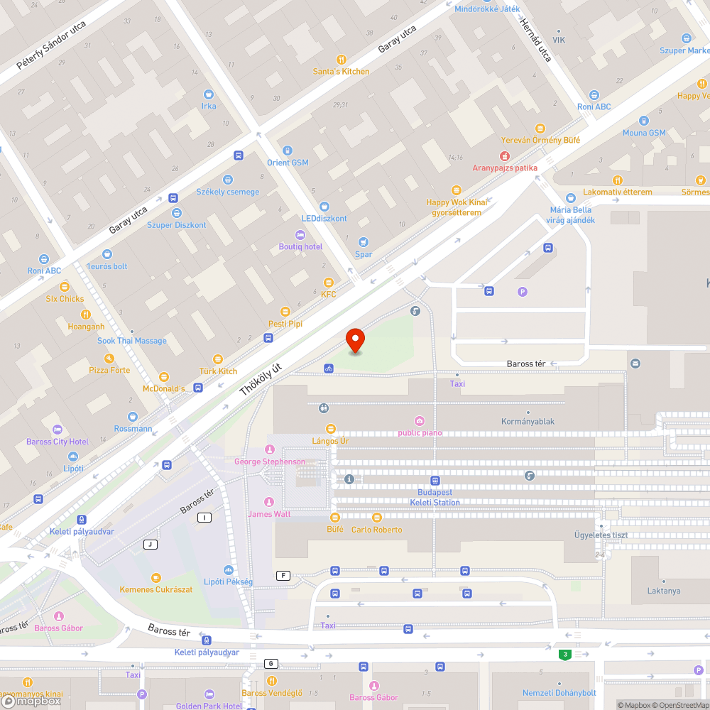 elpusztult fák a Keleti mellett bejelentés helye