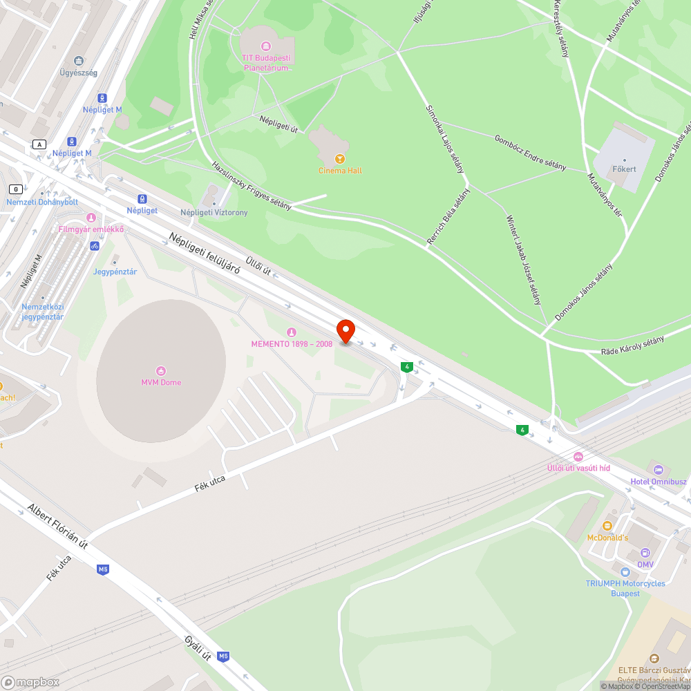 Eldugult csatornanyílások az Üllői úton, a Népligetnél bejelentés helye