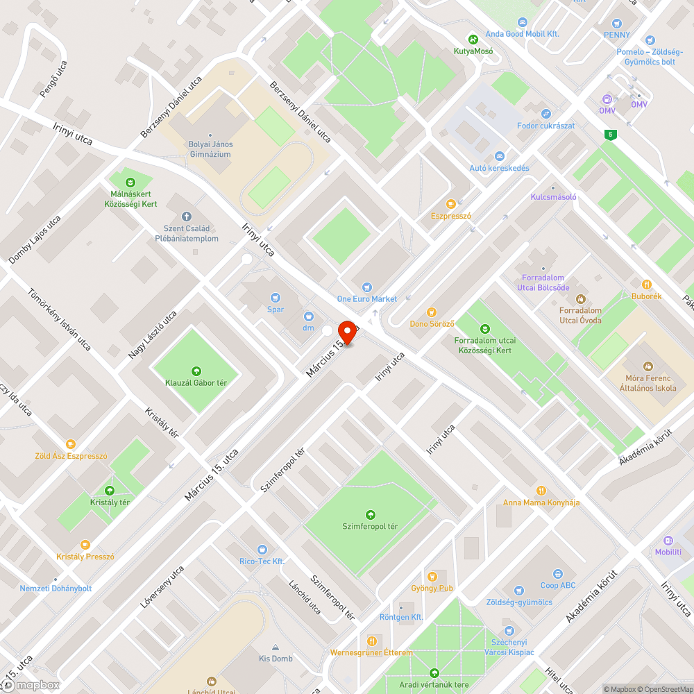 Repedezett, nehezen járható járda a Március 15-e utca mentén bejelentés helye