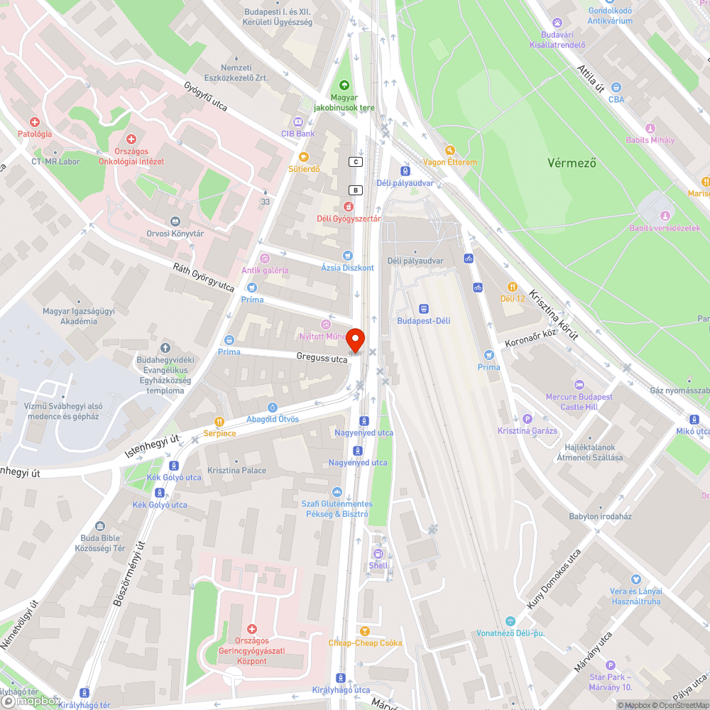 Alkotás-Greguss sarkáról ellopott poller bejelentés helye