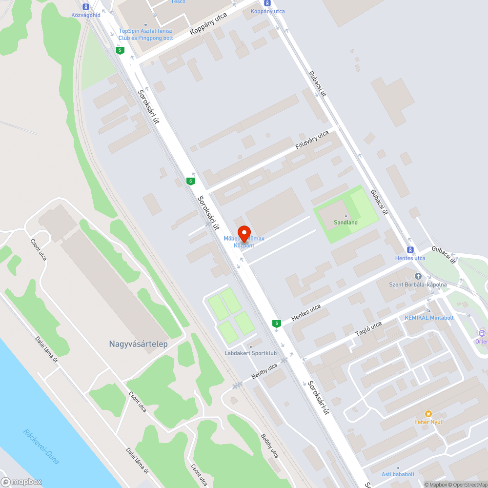 Szemét-hegyek az utcán bejelentés helye