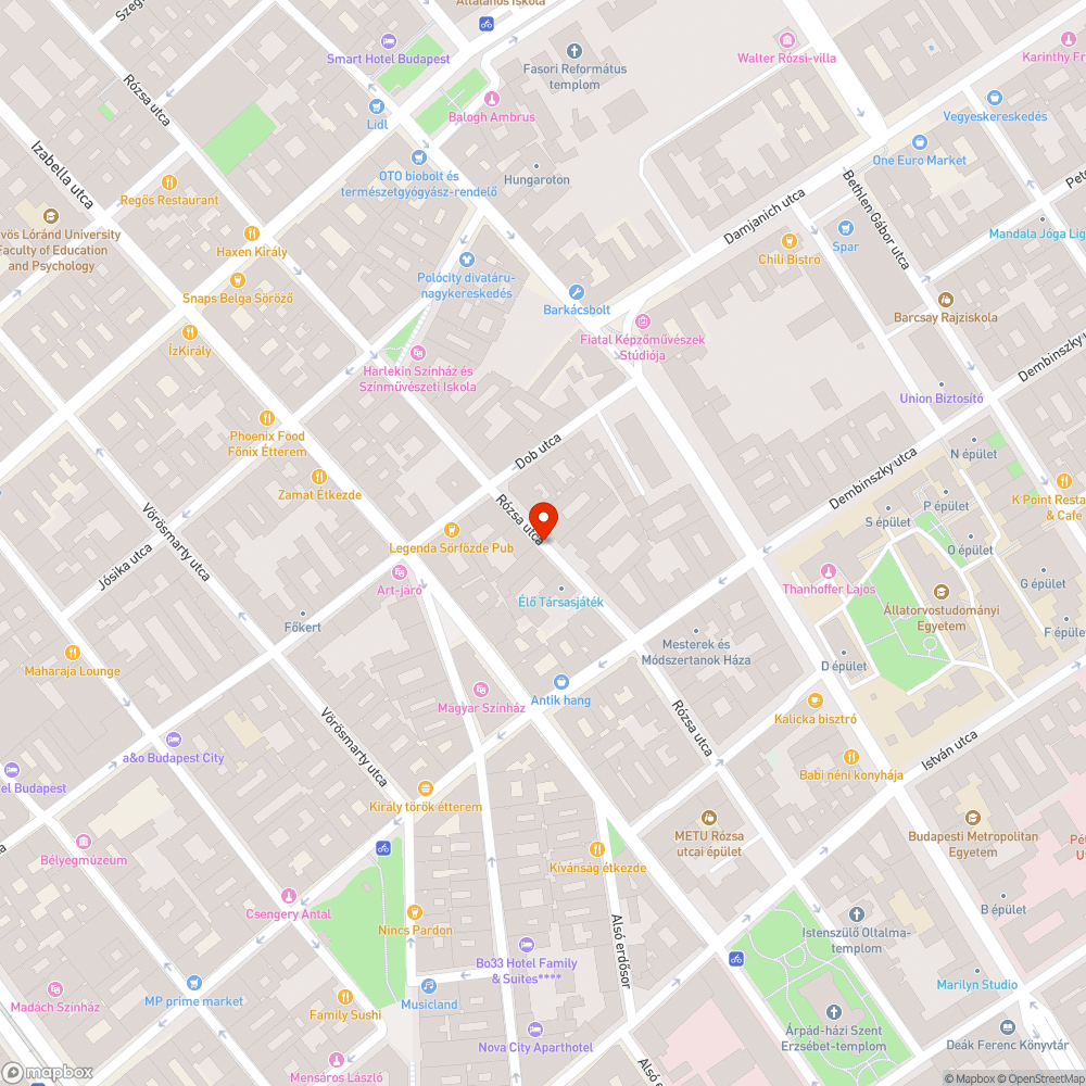 Lekopott kerékpársáv jelzések a Rózsa utcában bejelentés helye