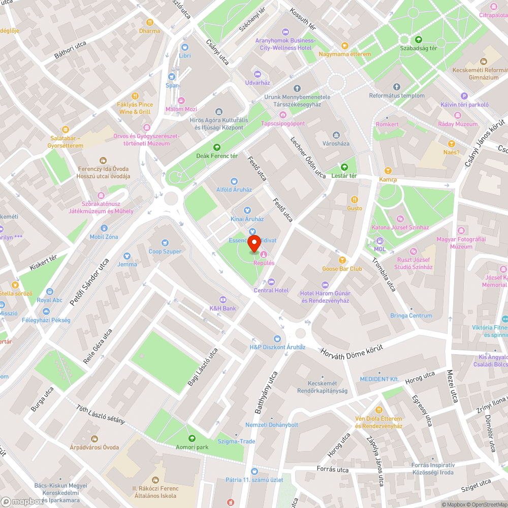 Megrongált, hiányos burkolatú díszkút bejelentés helye