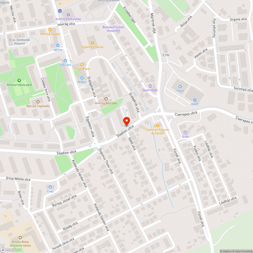 Rendszám nélkül Stadion 1. bejelentés helye