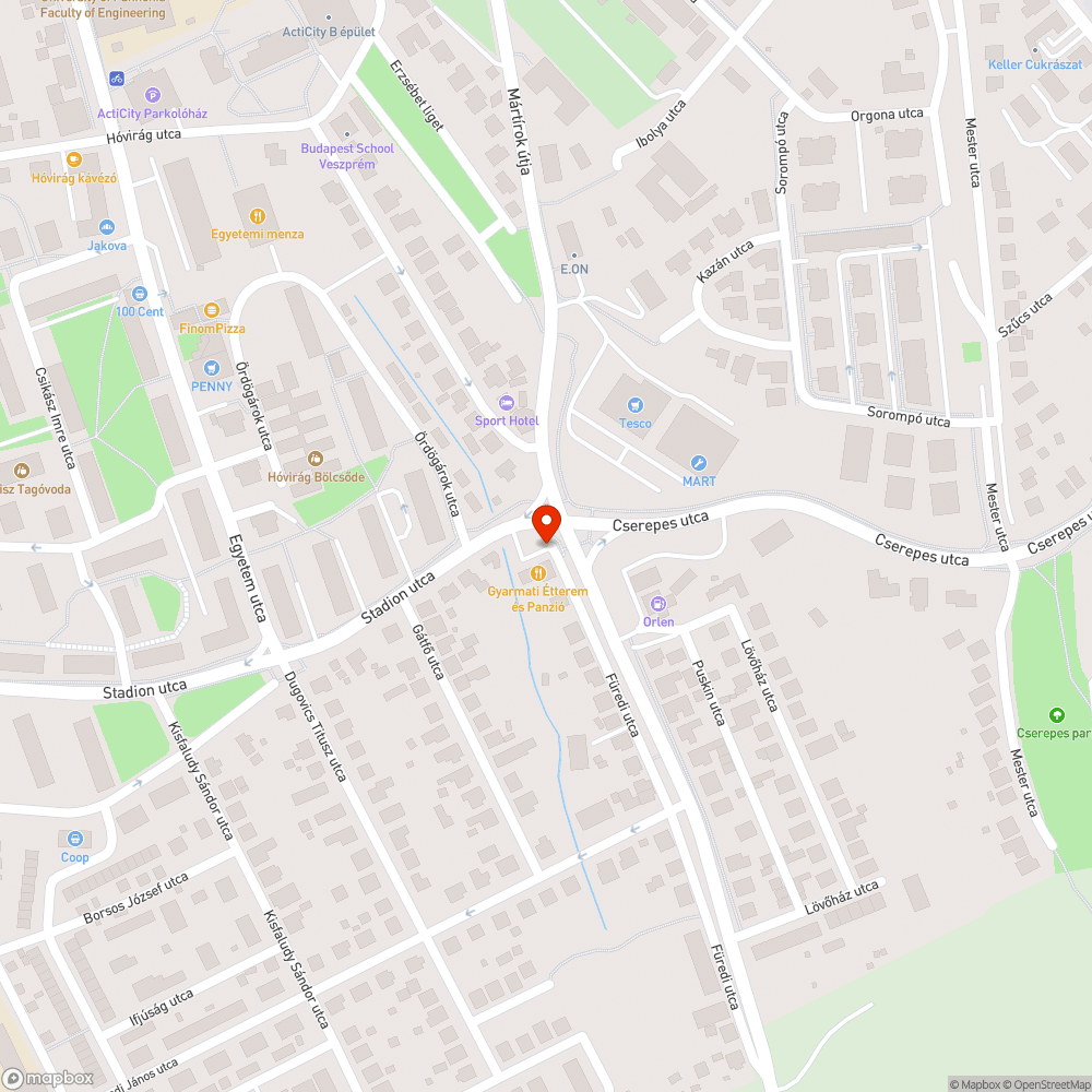 Víznyelő bejelentés helye