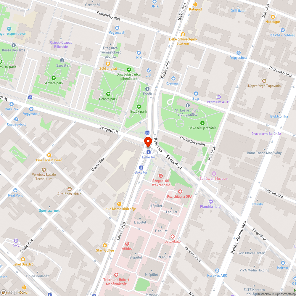 Akadályos átkelő bejelentés helye