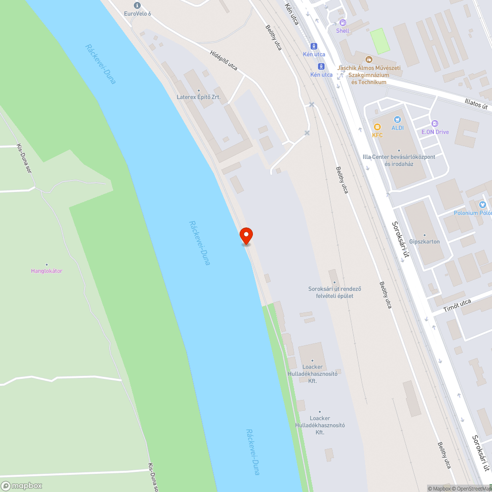 Az EUROVELO 6 lezárása kerítésekkel bejelentés helye