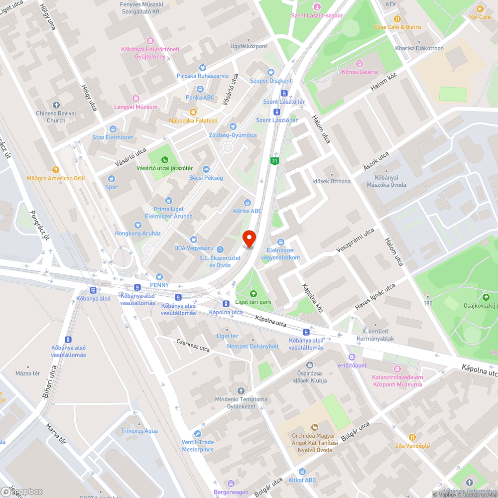 Buszmegálló várakozó bejelentés helye