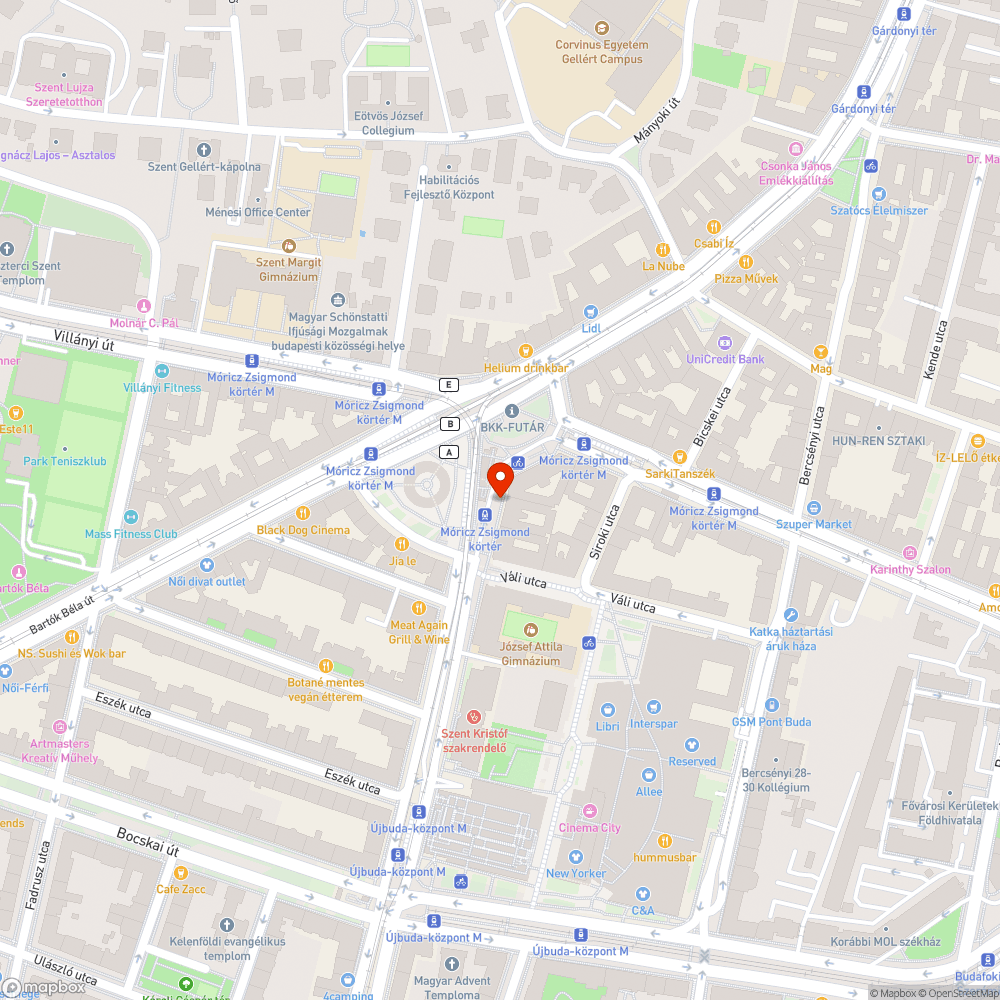 Blokkolt kerékpáros nyom bejelentés helye