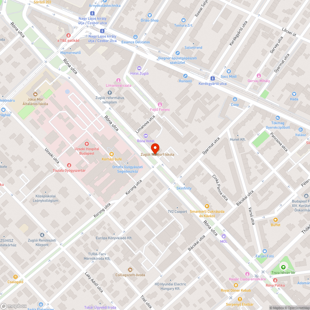 Elhagyott autó a Róna Korong saroknál bejelentés helye