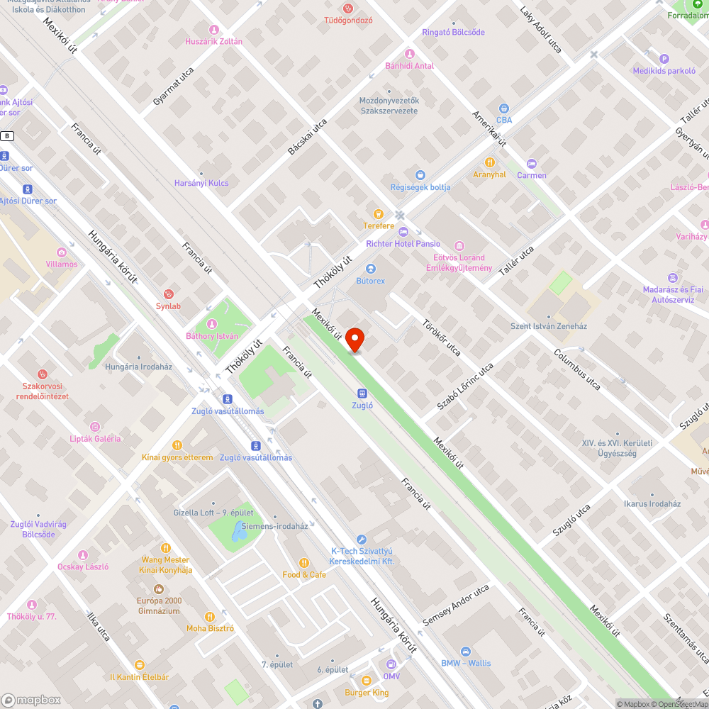 Elhagyott autó bejelentés helye