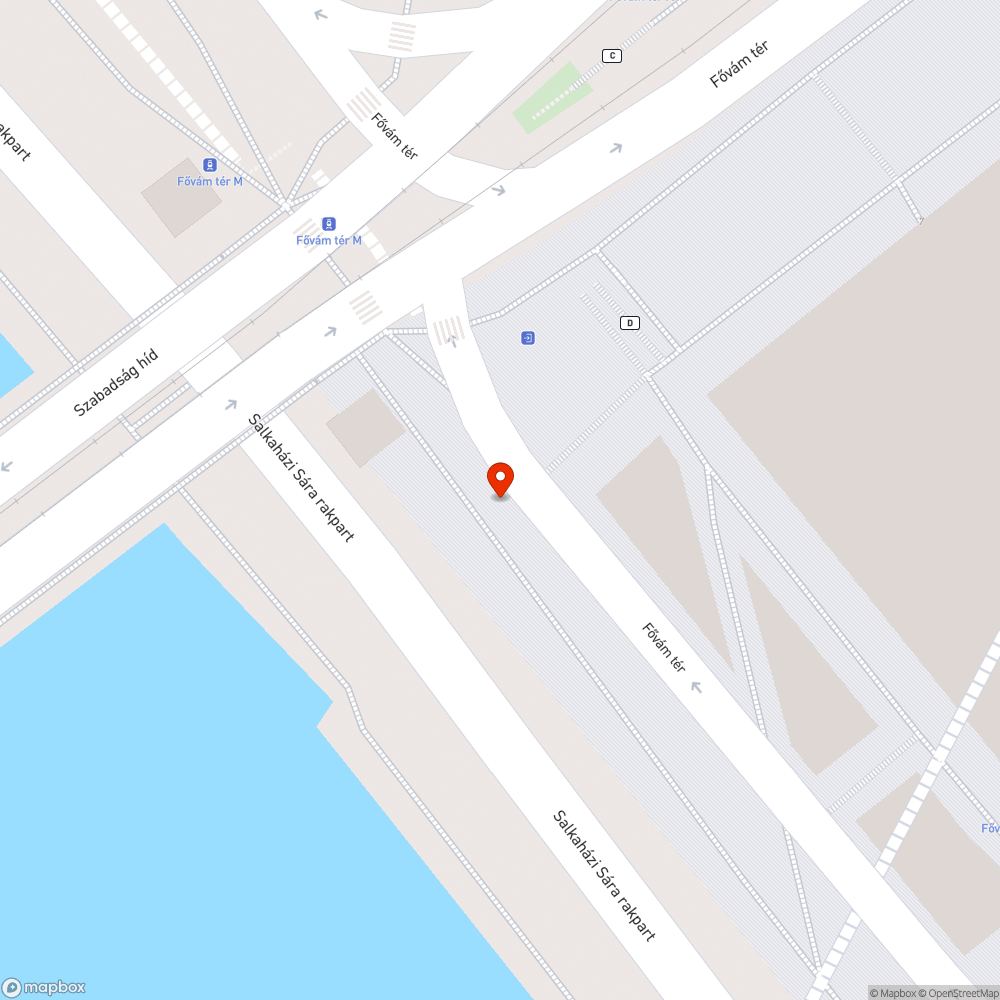 Alulméretezett szemeteskuka a Fővám téren a Szabadság hídnál bejelentés helye