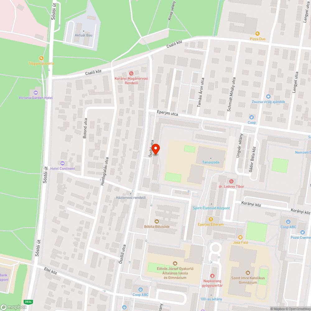 Kátyús parkoló bejelentés helye