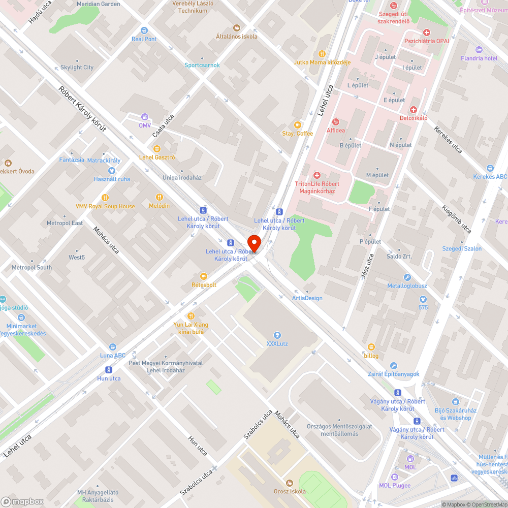 Róbert Károly körút felújítása - MOL BUBI bejelentés helye