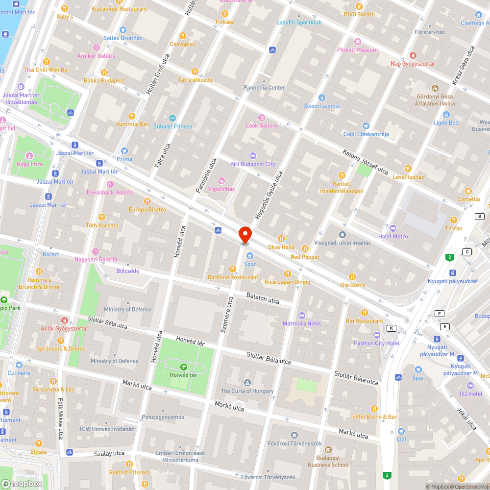 Előretolt kerékpáros felállóhely használhatatlan bejelentés helye