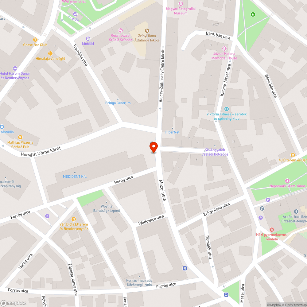 Kátyús járdaszakasz a Mezei utca mentén bejelentés helye