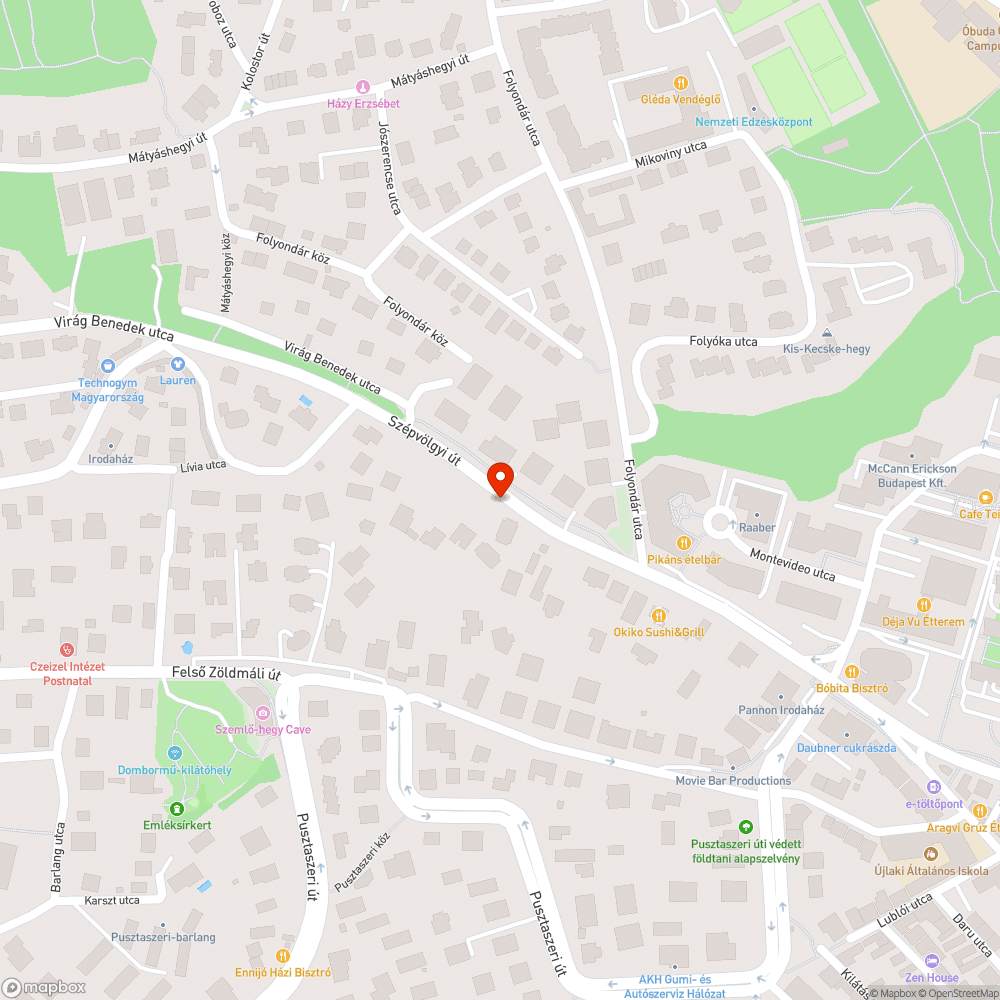 Kátyú bejelentés helye