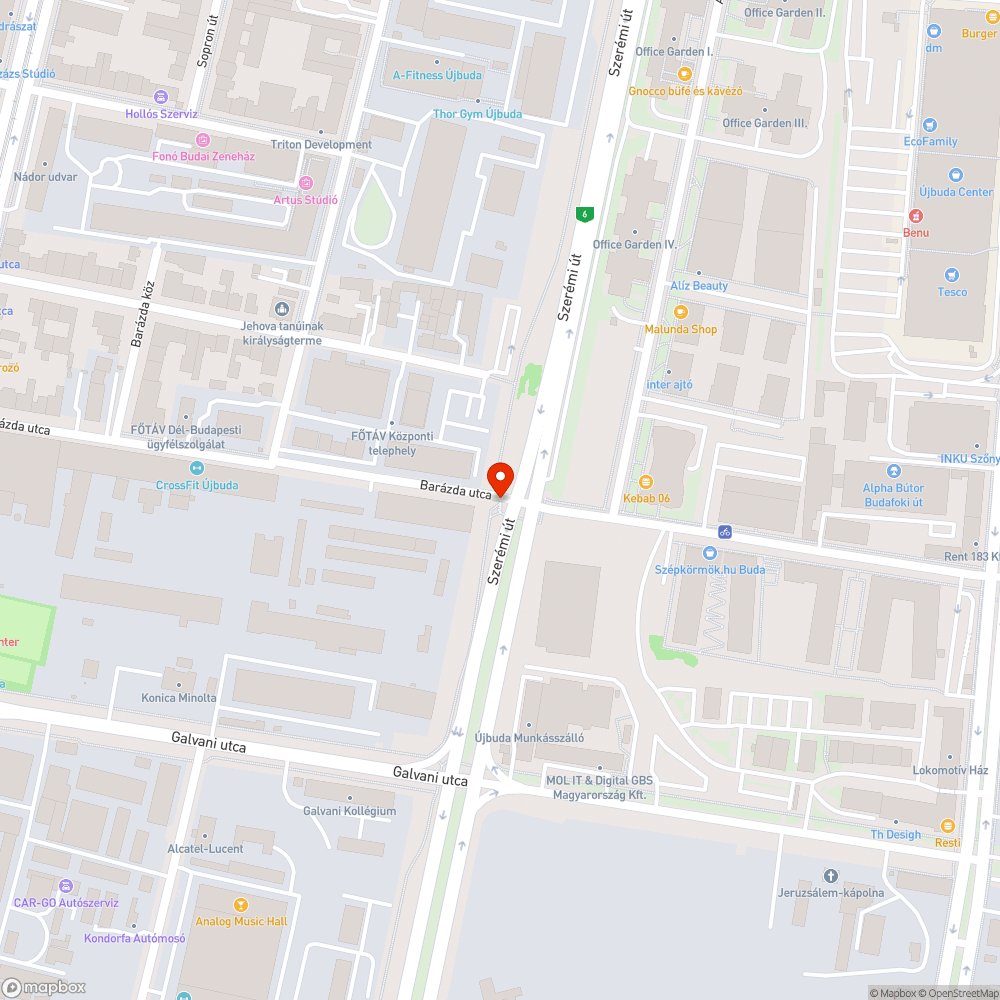 Giga kátyú bejelentés helye