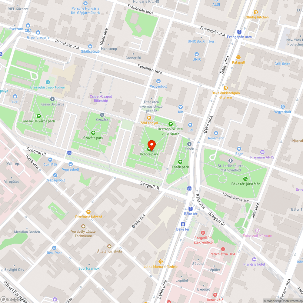 Eltömődött vízelvezető bejelentés helye