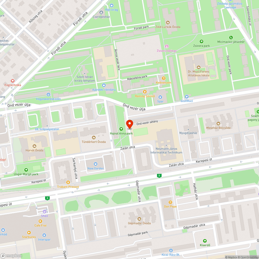 Kátyú bejelentés helye