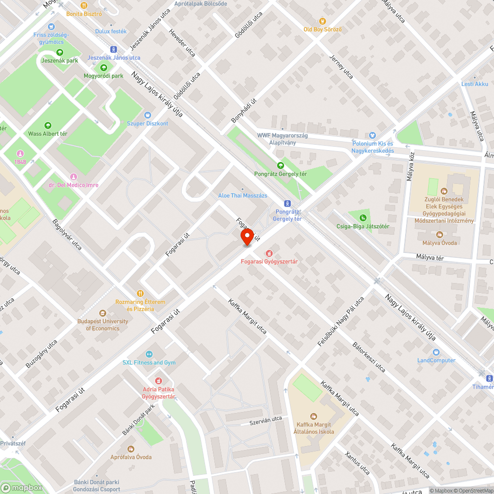 Elhagyott autó bejelentés helye