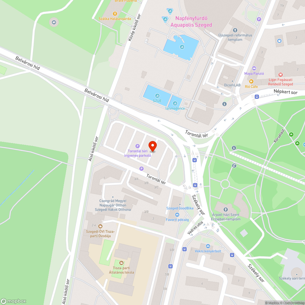 Kiszáradt fák a parkolóban bejelentés helye
