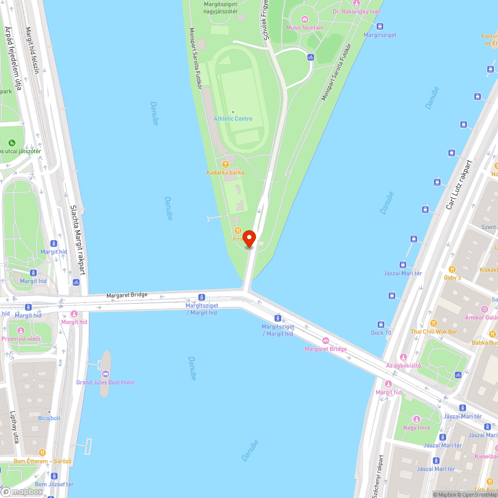 Locsolás tűző napon a Margit szigeten bejelentés helye