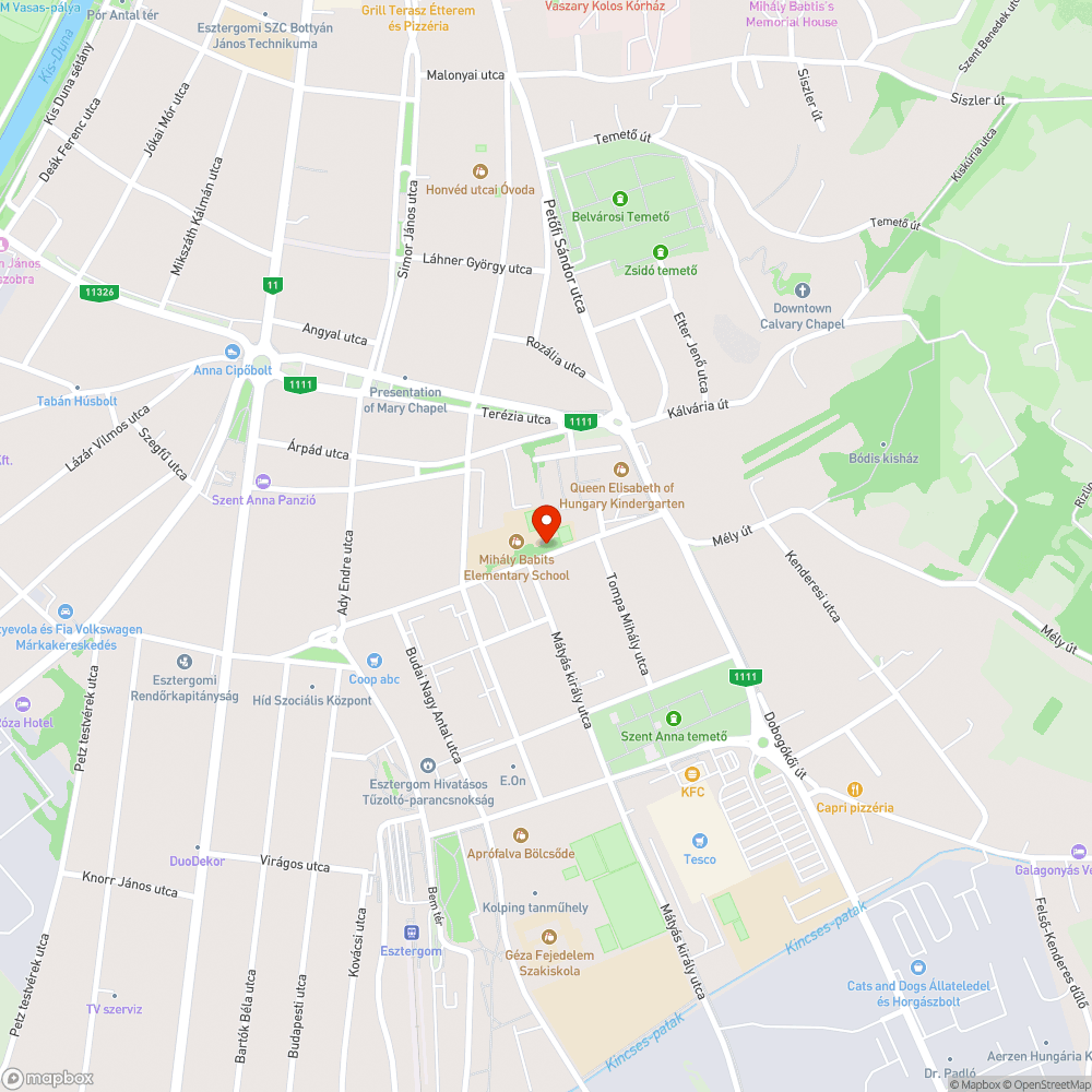 Hiányzó szemetes (Sugár út) bejelentés helye