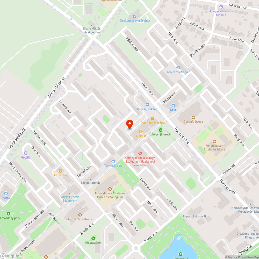 Elhagyott autó a parkolóban bejelentés helye