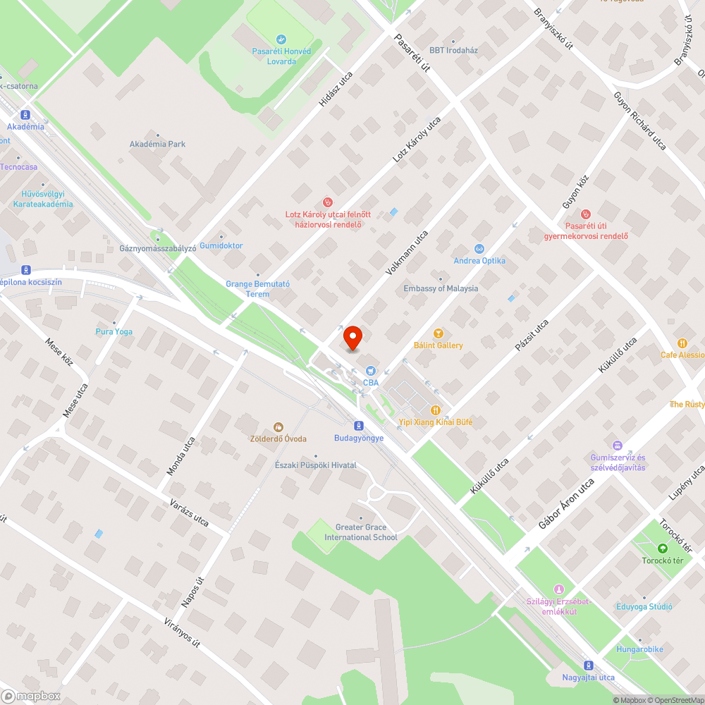 Elhanyagolt Budagyöngye parkoló bejelentés helye