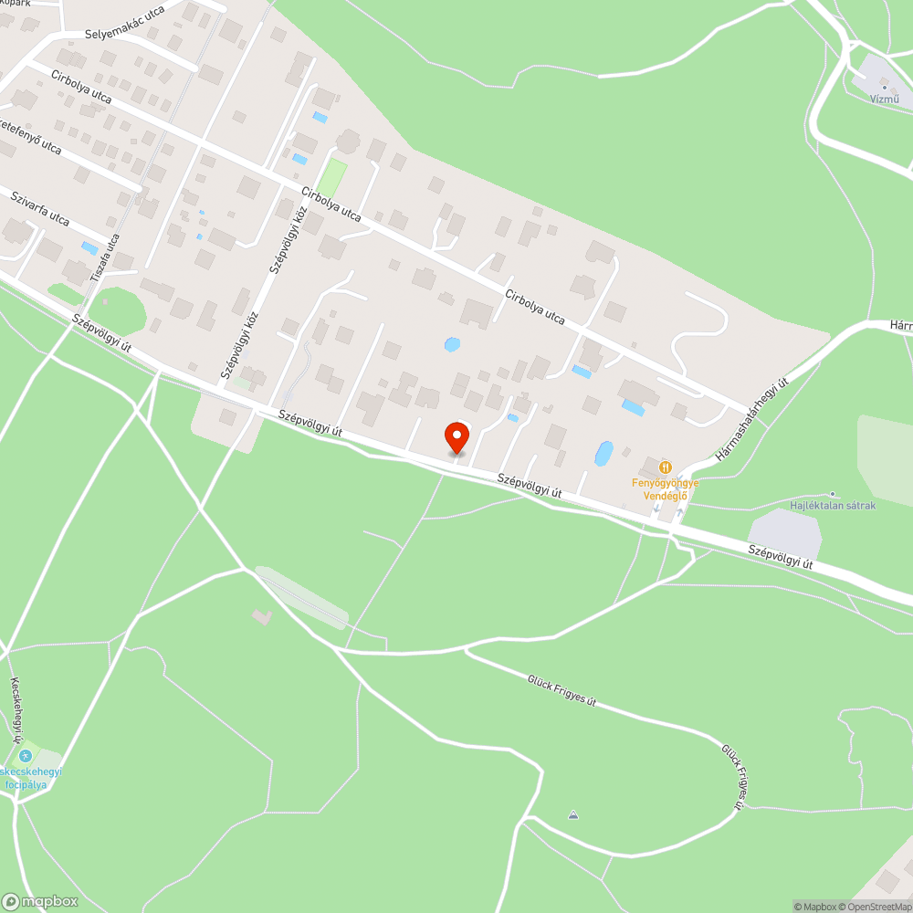 Úthiba bejelentés helye
