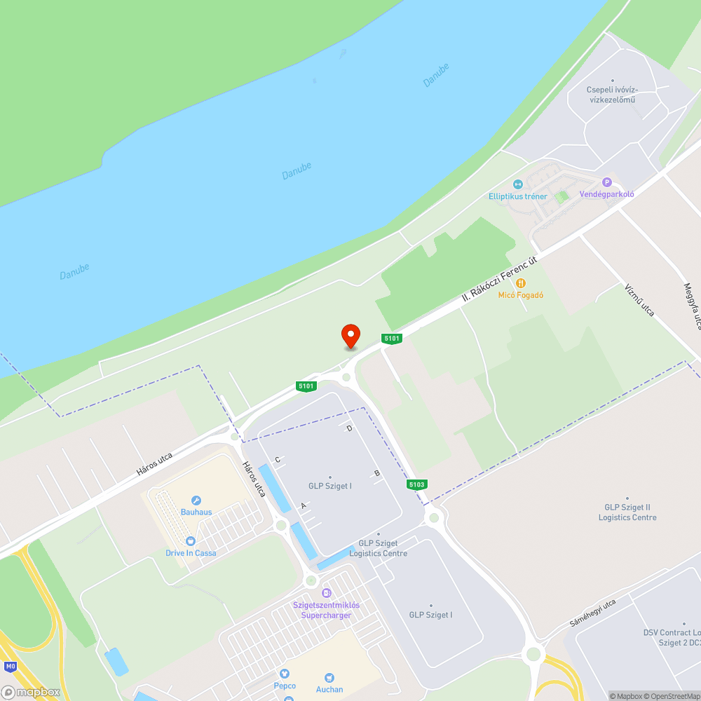 Benőtt, murvás kerékpárút bejelentés helye